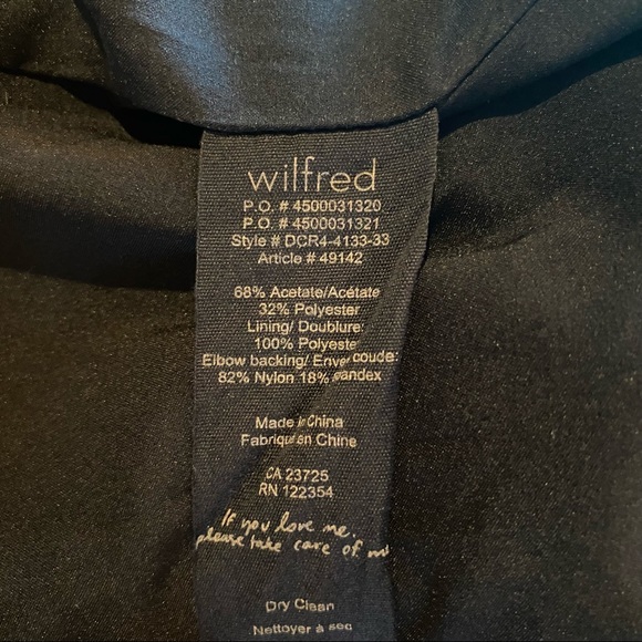 Wilfred Aritzia Montesson Moto Jacket with Zipper Details Black and Olive Green - Picture 8 of 10